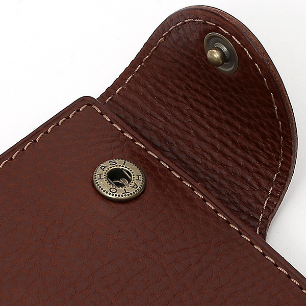  パスケース メンズ 定期入れ レディース チョコ ブラウン 茶 茶色 本革 レザー カードケース 日本製 二つ折り 折りたたみ スナップボタン ボーデッサン(BEAU DESSIN)