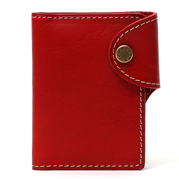 ボーデッサン(BEAU DESSIN) レザー パスケース カードケース レッド