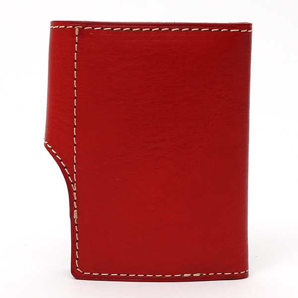  パスケース メンズ 定期入れ レディース レッド ワイン 赤色 本革 レザー カードケース 日本製 二つ折り 折りたたみ スナップボタン ボーデッサン(BEAU DESSIN)