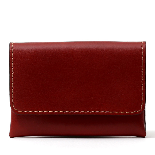 ボーデッサン(BEAU DESSIN) レザー カードケース 名刺入れ レッド