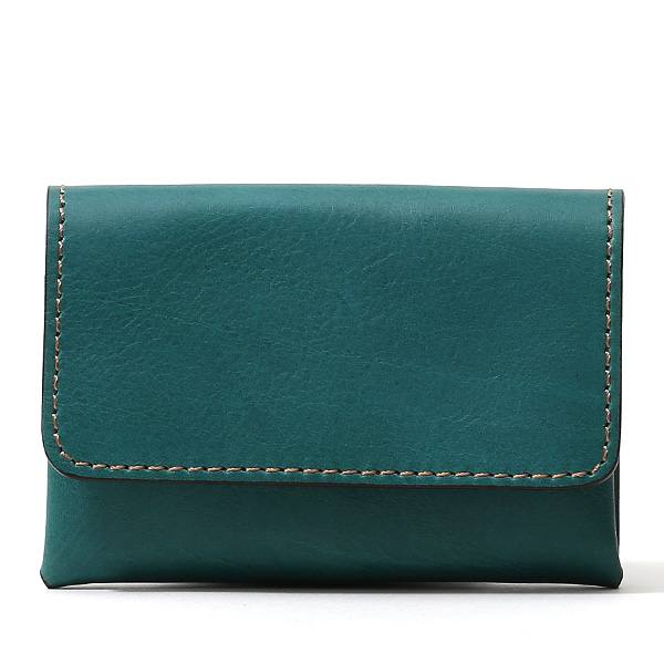 ボーデッサン(BEAU DESSIN) レザー カードケース 名刺入れ ミッドナイトグリーン