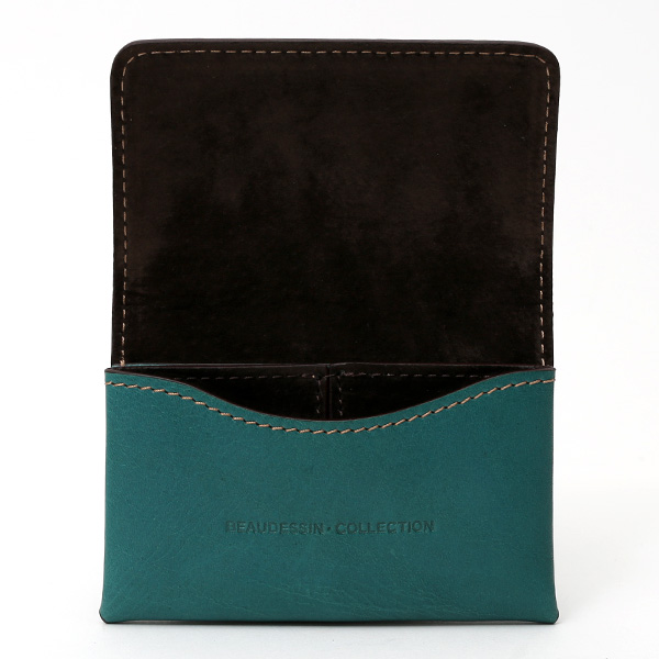 名刺入れ メンズ 本革 レザー グリーン 緑色 日本製 カードケース レディース おしゃれ 可愛い 名刺入れ プレゼント ボーデッサン(BEAU DESSIN)