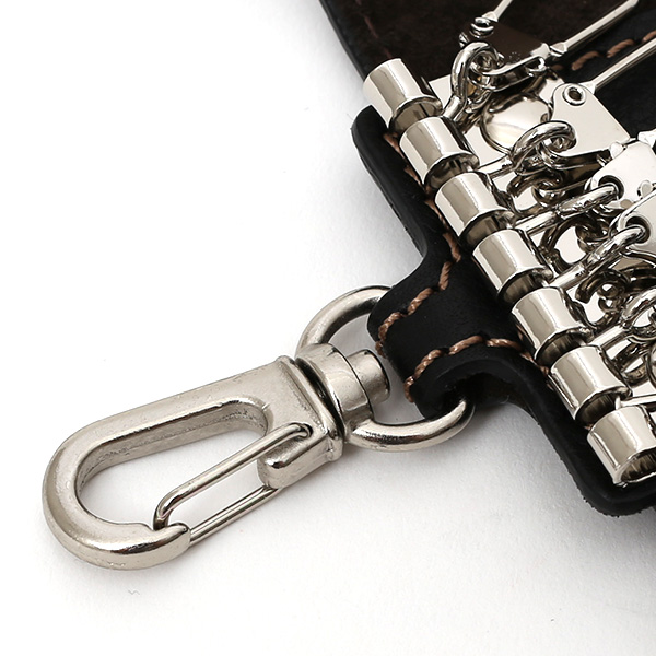  キーケース メンズ 本革 レディース レザー ブラック 黒 黒色 キーホルダー スナップボタン かわいい オシャレ キーケース プレゼント 贈り物 ボーデッサン