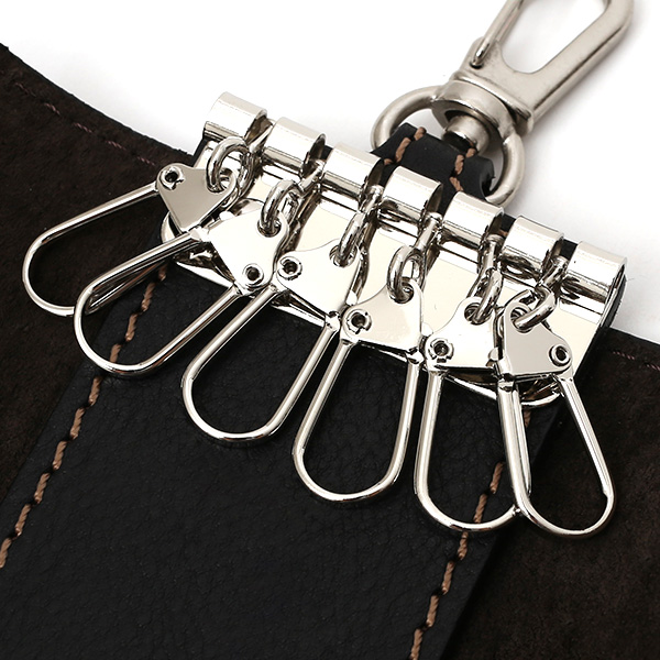  キーケース メンズ 本革 レディース レザー ブラック 黒 黒色 キーホルダー スナップボタン かわいい オシャレ キーケース プレゼント 贈り物 ボーデッサン