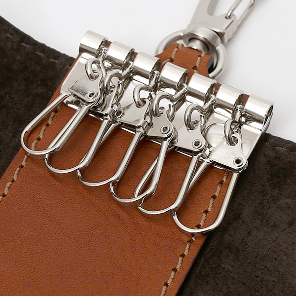  キーケース メンズ 本革 レディース レザー ブラウン 茶 茶色 キーホルダー スナップボタン かわいい オシャレ キーケース プレゼント 贈り物 ボーデッサン