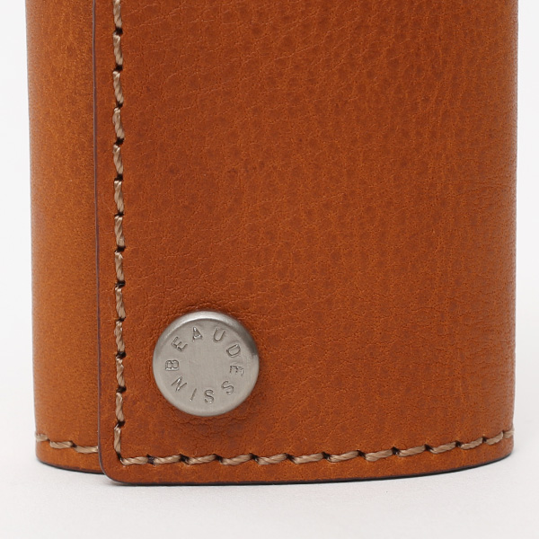  キーケース メンズ 本革 レディース レザー ブラウン 茶 茶色 キーホルダー スナップボタン かわいい オシャレ キーケース プレゼント 贈り物 ボーデッサン