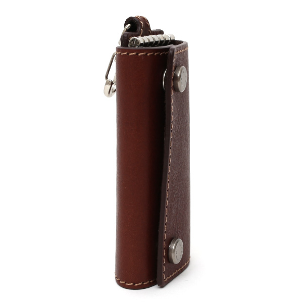  キーケース メンズ 本革 レディース レザー チョコ ブラウン 茶 茶色 キーホルダー スナップボタン かわいい オシャレ キーケース プレゼント 贈り物 ボーデッサン