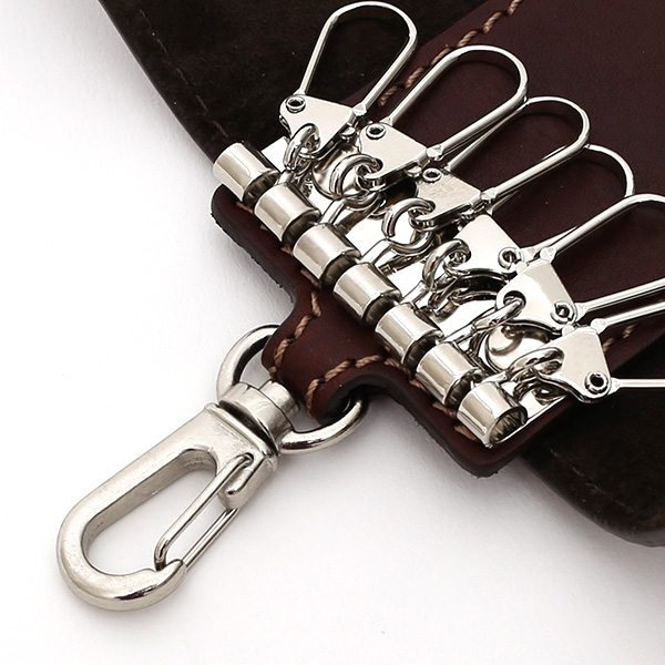  キーケース メンズ 本革 レディース レザー チョコ ブラウン 茶 茶色 キーホルダー スナップボタン かわいい オシャレ キーケース プレゼント 贈り物 ボーデッサン