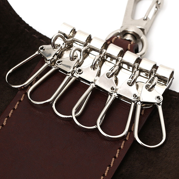  キーケース メンズ 本革 レディース レザー チョコ ブラウン 茶 茶色 キーホルダー スナップボタン かわいい オシャレ キーケース プレゼント 贈り物 ボーデッサン