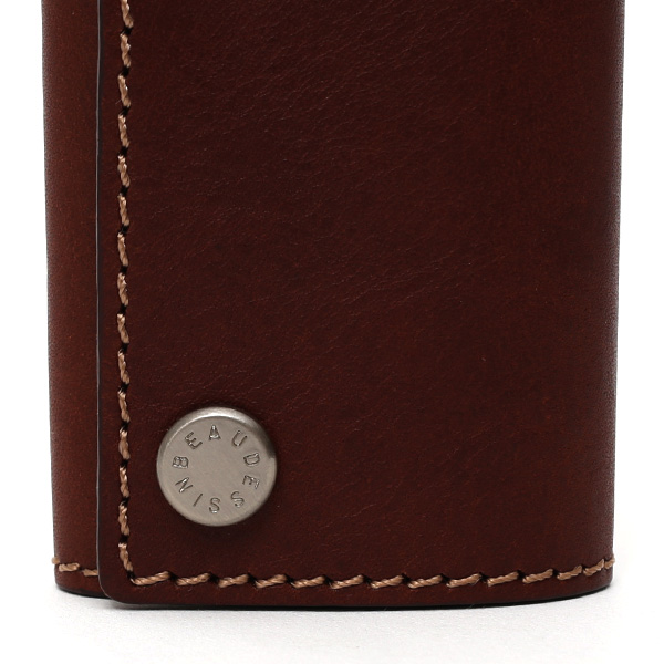  キーケース メンズ 本革 レディース レザー チョコ ブラウン 茶 茶色 キーホルダー スナップボタン かわいい オシャレ キーケース プレゼント 贈り物 ボーデッサン