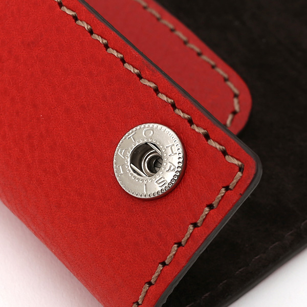  キーケース メンズ 本革 レディース レザー レッド ワイン 赤色 キーホルダー スナップボタン かわいい オシャレ キーケース プレゼント 贈り物 ボーデッサン