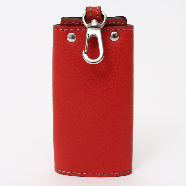  キーケース メンズ 本革 レディース レザー レッド ワイン 赤色 キーホルダー スナップボタン かわいい オシャレ キーケース プレゼント 贈り物 ボーデッサン