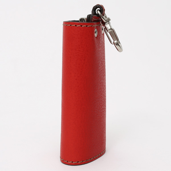  キーケース メンズ 本革 レディース レザー レッド ワイン 赤色 キーホルダー スナップボタン かわいい オシャレ キーケース プレゼント 贈り物 ボーデッサン