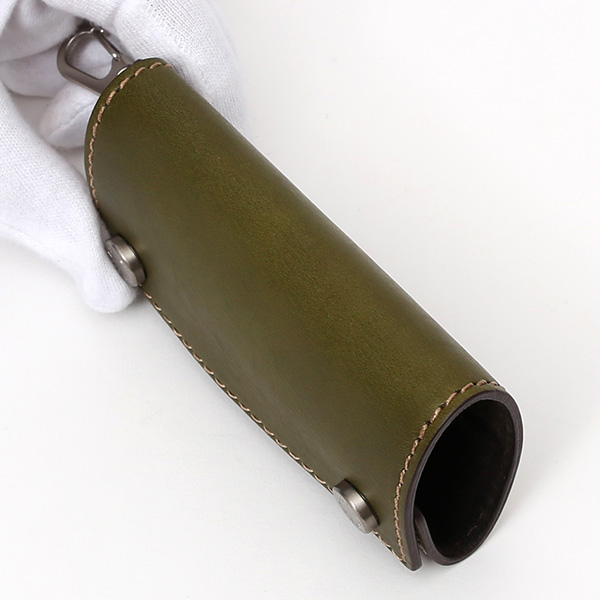  キーケース メンズ 本革 レディース レザー グリーン 緑色 キーホルダー スナップボタン かわいい オシャレ キーケース プレゼント 贈り物 ボーデッサン