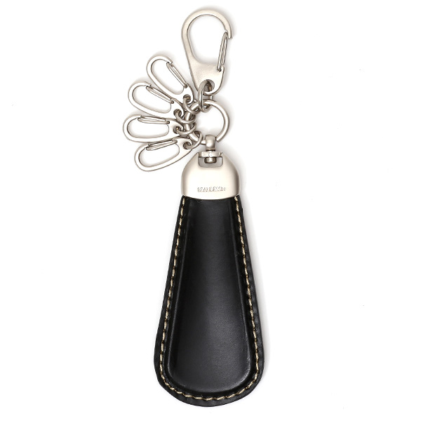 ボーデッサン(BEAU DESSIN) レザー シューホーン キーホルダー ブラック