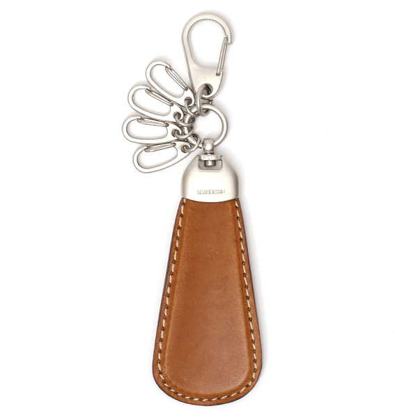 ボーデッサン(BEAU DESSIN) レザー シューホーン キーホルダー ブラウン