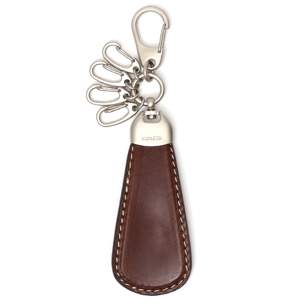 ボーデッサン(BEAU DESSIN) レザー シューホーン キーホルダー チョコ