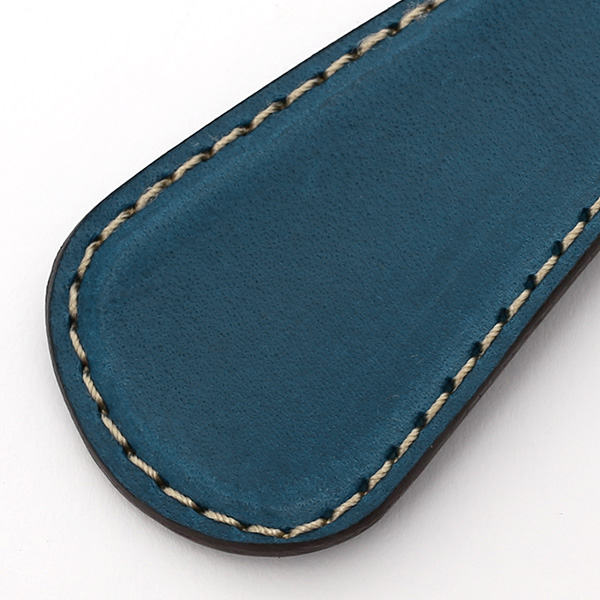  シューホーン 本革 レザー 靴べら ブルー ネイビー 青色 キーホルダー 日本製 メンズ レディース おしゃれ 短べら 携帯 かわいい 小さい ボーデッサン(BEAU DESSIN)