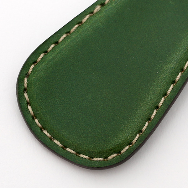  シューホーン 本革 レザー 靴べら グリーン 緑色 キーホルダー 日本製 メンズ レディース おしゃれ 短べら 携帯 かわいい 小さい ボーデッサン(BEAU DESSIN)