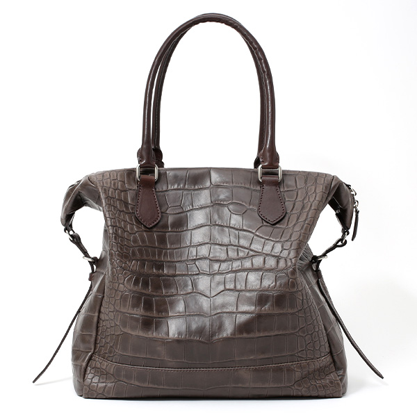 トートバッグ メンズ 日本製 クロコ 型押し 本革 レザー チョコ ブラウン 茶 茶色 A4 国産 ブランド ビジネスバッグ カバン 鞄 おしゃれ 高級 大人 仕事 ビジネス 軽量 通勤 通学 クロコダイル ワニ革 ボーデッサン(BEAU DESSIN)