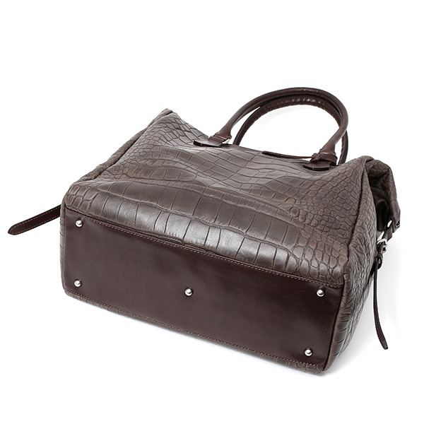 トートバッグ メンズ 日本製 クロコ 型押し 本革 レザー チョコ ブラウン 茶 茶色 A4 国産 ブランド ビジネスバッグ カバン 鞄 おしゃれ 高級 大人 仕事 ビジネス 軽量 通勤 通学 クロコダイル ワニ革 ボーデッサン(BEAU DESSIN)
