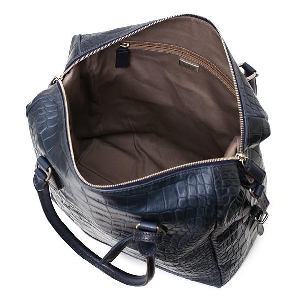  トートバッグ メンズ 日本製 クロコ 型押し 本革 レザー ブルー ネイビー 青色 A4 国産 ブランド ビジネスバッグ カバン 鞄 おしゃれ 高級 大人 仕事 ビジネス 軽量 通勤 通学 クロコダイル ワニ革 ボーデッサン(BEAU DESSIN)