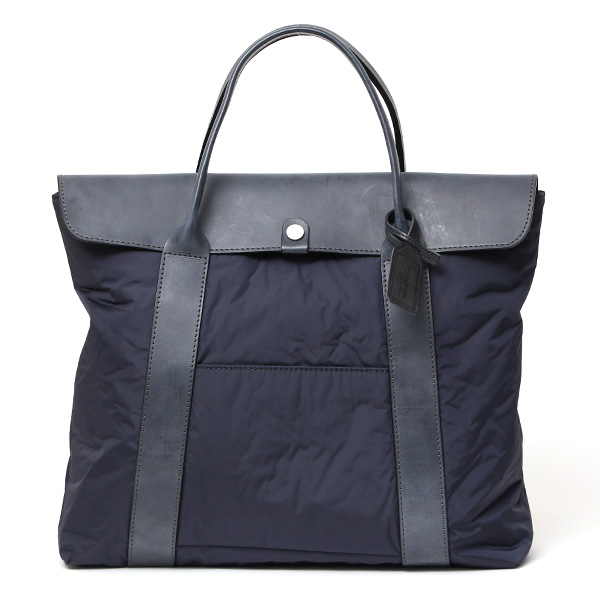 ボーデッサン(BEAU DESSIN) ニューナイロン レザー コンビ トートバッグ ネイビー