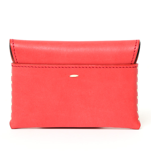 ボーデッサン(BEAU DESSIN) ロロマ レザー 手縫い カードケース 名刺入れ レッド