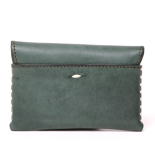 ボーデッサン(BEAU DESSIN) ロロマ レザー 手縫い カードケース 名刺入れ グリーン