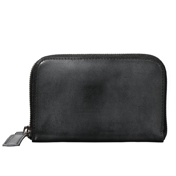 ボーデッサン(BEAU DESSIN) ロロマ レザー ウォレット ラウンドZIP 二つ折り財布 ブラック