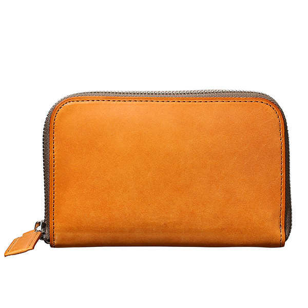 【4月中旬頃入荷予定】ボーデッサン(BEAU DESSIN) ロロマ レザー ウォレット ラウンドZIP 二つ折り財布 キャメル
