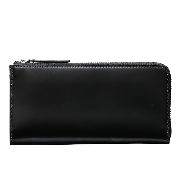 ボーデッサン(BEAU DESSIN) ブライドルレザー L-ZIP ロング ウォレット 長財布 ブラック