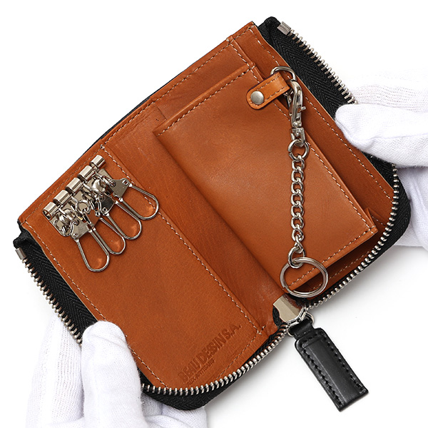  キーケース スマートキー 車 鍵 本革 コンパクト 鍵入れ ケース ブライドルレザー 日本製 ブランド ブラック 黒 黒色 カード入れ 彼氏 旦那 夫 誕生日 クリスマス プレゼント ギフト BL2678 ボーデッサン(BEAU DESSIN)