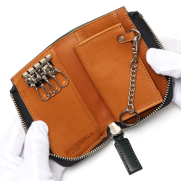  キーケース スマートキー 車 鍵 本革 コンパクト 鍵入れ ケース ブライドルレザー 日本製 ブランド グリーン 緑色 カード入れ 彼氏 旦那 夫 誕生日 クリスマス プレゼント ギフト BL2678 ボーデッサン(BEAU DESSIN)