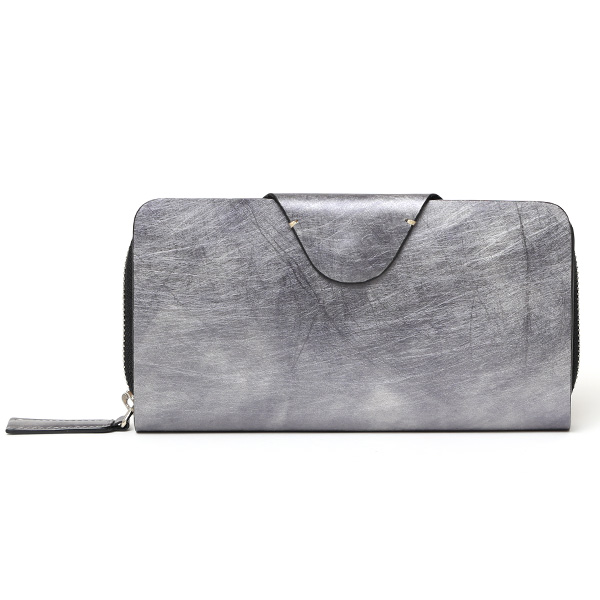 ボーデッサン(BEAU DESSIN) アンチックカーフ 長財布 シルバー