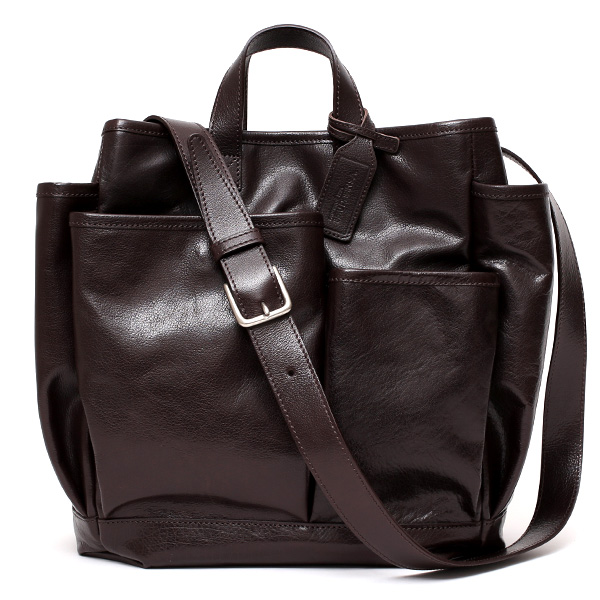 ボーデッサン(BEAU DESSIN) 2WAY レザー トートバッグ チョコ