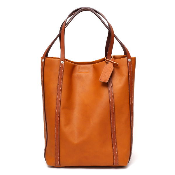 ボーデッサン(BEAU DESSIN) ウォッシュガーメント レザー トートバッグ キャメル