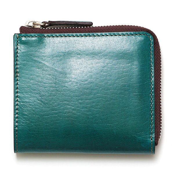 ボーデッサン(BEAU DESSIN) タンポナート L ZIP 2つ折り財布 ブルー