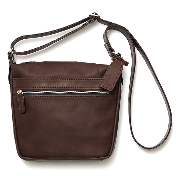 BEAU DESSIN(ボーデッサン) ウォッシュガーメント ショルダーバッグ ダークブラウン