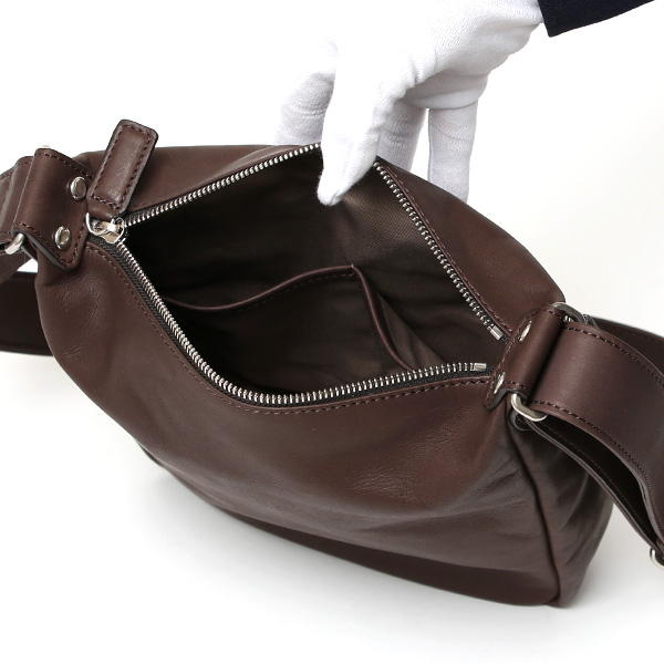 ショルダーバッグ メンズ 小さめ 本革 ブランド 日本製 レザー バッグ フルタンニン 革 軽い おしゃれ 鞄 ダークブラウン ブラウン 茶 茶色 ボディバッグ 斜め掛け ミニショルダー ユニセックス 男女兼用 国産 BEAU DESSIN(ボーデッサン)