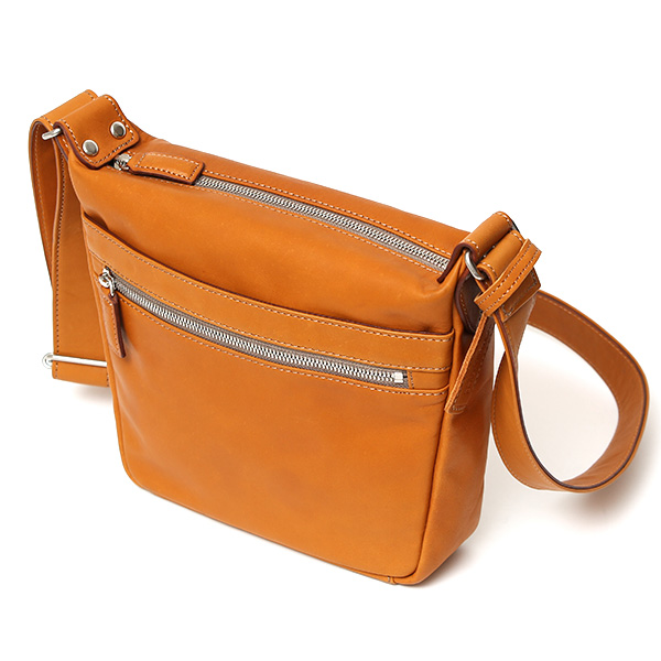 ショルダーバッグ メンズ 小さめ 本革 ブランド 日本製 レザー バッグ フルタンニン 革 軽い おしゃれ 鞄 キャメル ブラウン 茶 茶色 ボディバッグ 斜め掛け ミニショルダー ユニセックス 男女兼用 国産 BEAU DESSIN(ボーデッサン)