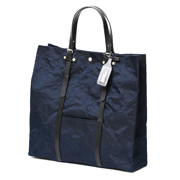  トートバッグ おしゃれ トート 薄型 シンプル レディース メンズ ハンドル長さ調整可能 肩掛け 軽い 革 ブルー ネイビー 青色 カジュアル A4サイズ バッグ ブランド 国産 アルミナイロン トート AB557 BEAU DESSIN(ボーデッサン)