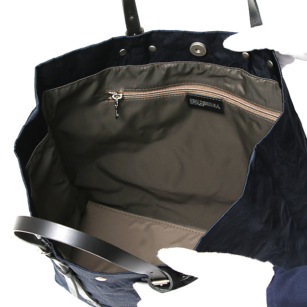  トートバッグ おしゃれ トート 薄型 シンプル レディース メンズ ハンドル長さ調整可能 肩掛け 軽い 革 ブルー ネイビー 青色 カジュアル A4サイズ バッグ ブランド 国産 アルミナイロン トート AB557 BEAU DESSIN(ボーデッサン)