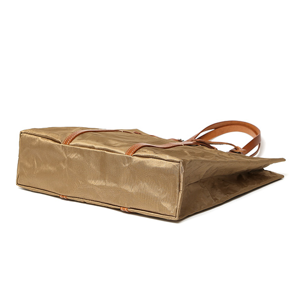  トートバッグ おしゃれ トート 薄型 シンプル レディース メンズ ハンドル長さ調整可能 肩掛け 軽い 革 ベージュ 肌色 カジュアル A4サイズ バッグ ブランド 国産 アルミナイロン トート AB557 BEAU DESSIN(ボーデッサン)