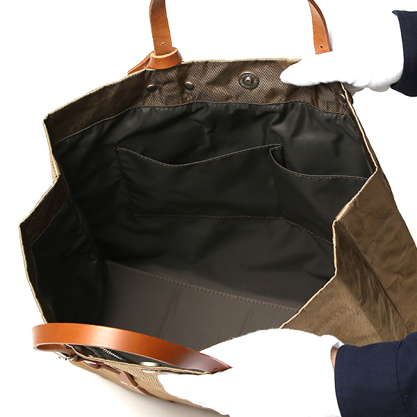  トートバッグ おしゃれ トート 薄型 シンプル レディース メンズ ハンドル長さ調整可能 肩掛け 軽い 革 ベージュ 肌色 カジュアル A4サイズ バッグ ブランド 国産 アルミナイロン トート AB557 BEAU DESSIN(ボーデッサン)