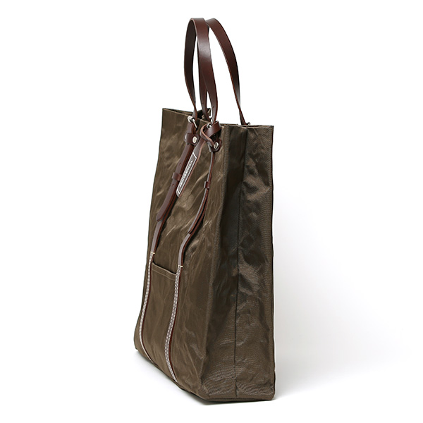 トートバッグ おしゃれ トート 薄型 シンプル レディース メンズ ハンドル長さ調整可能 肩掛け 軽い 革 グリーン 緑色 カジュアル A4サイズ バッグ ブランド 国産 アルミナイロン トート AB557 BEAU DESSIN(ボーデッサン)