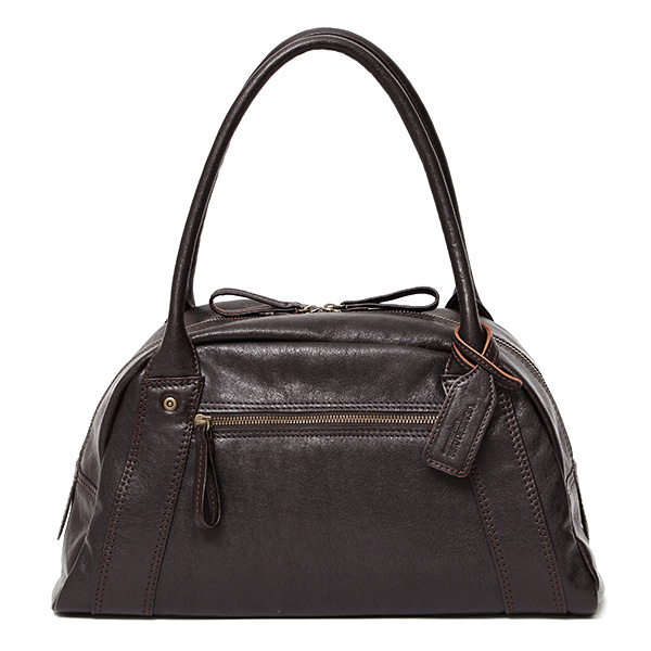 BEAU DESSIN(ボーデッサン) レザー ボストンバッグ 小 ダークブラウン