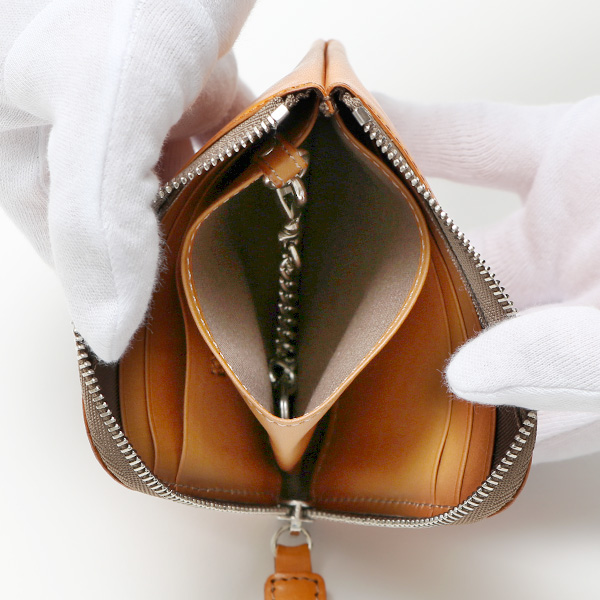  財布 本革 メンズ 二つ折り財布 日本製 レザーウォレット コンパクト 小銭入れあり おしゃれ 革 おさいふ キャメル ブラウン 茶 茶色 L-ZIP 2つ折 カード入れ 束入れ プレゼント ロロマレザー 国産 ブランド ボーデッサン(BEAU DESSIN)