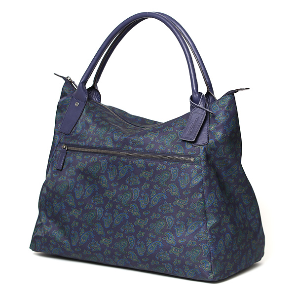  トートバッグ ナイロン ペイズリー 総柄 かばん 軽い ボストン トート 大容量 リモンタナイロン 日本製 ブルー ネイビー 青色 おしゃれ シンプル 高級感 上品 バッグ 革 男性 女性 ブランド ボーデッサン(BEAU DESSIN) DP1822