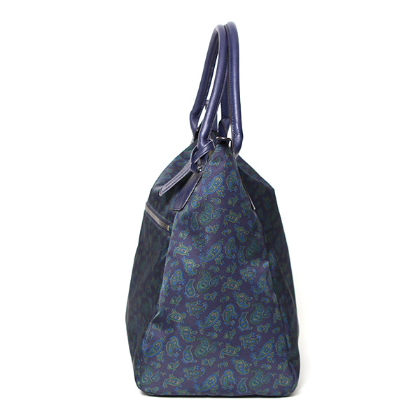  トートバッグ ナイロン ペイズリー 総柄 かばん 軽い ボストン トート 大容量 リモンタナイロン 日本製 ブルー ネイビー 青色 おしゃれ シンプル 高級感 上品 バッグ 革 男性 女性 ブランド ボーデッサン(BEAU DESSIN) DP1822